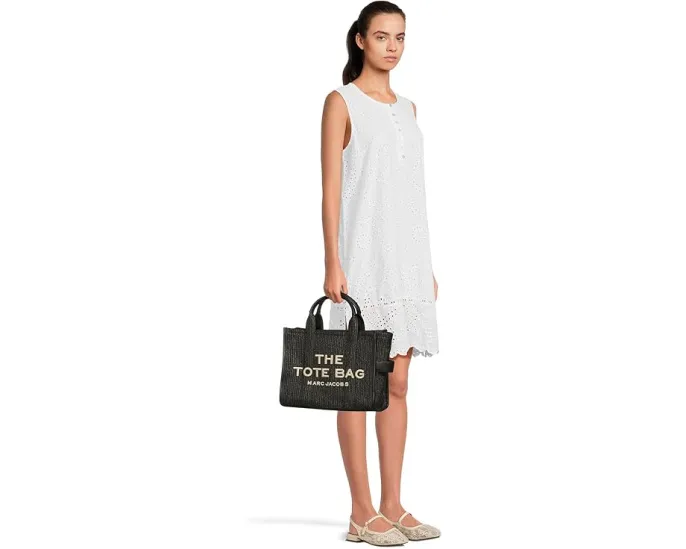 Сумка тоут Marc Jacobs The Woven Medium Tote Bag из ткани с плетеным узором