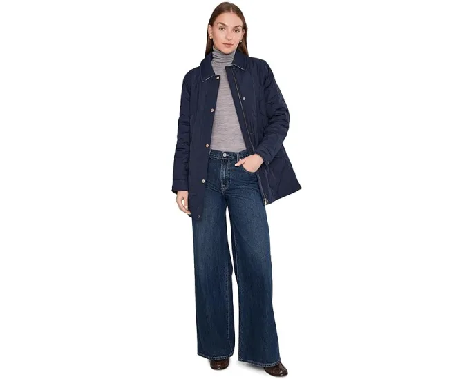 Куртка Lauren Ralph Lauren Onion Quilt Chambray Collar с водоотталкивающим покрытием