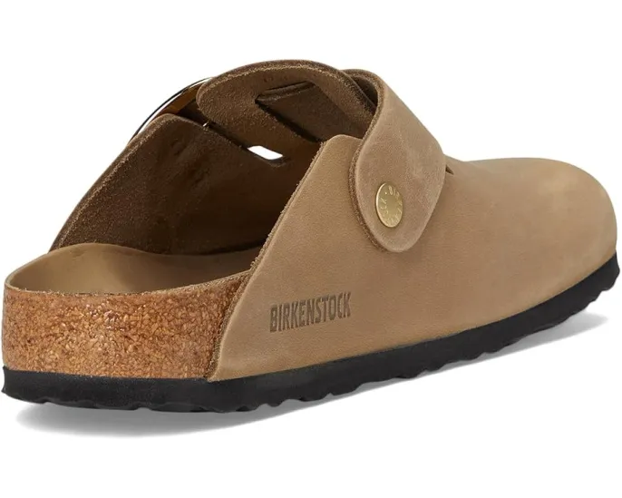 Клоги Birkenstock Boston Big Buckle из гладкой кожи с анатомической стелькой