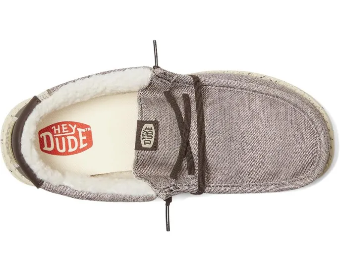 Детские лоферы Hey Dude Kids Wally Heathered Cozy с утепленным верхом и стелькой ЭВА