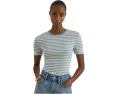 Paisley Stretch Cotton Crewneck Tee