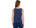 Топ Eberjey Aloe Cotton Tank из хлопка с алоэ синего цвета