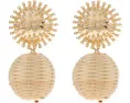 Серьги Lilly Pulitzer Summer Shorelines Wicker Tan