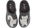 Тапочки Haflinger Lizzy из вареной шерсти с аппликацией кошки