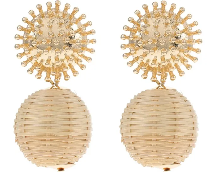 Серьги Lilly Pulitzer Summer Shorelines Wicker Tan