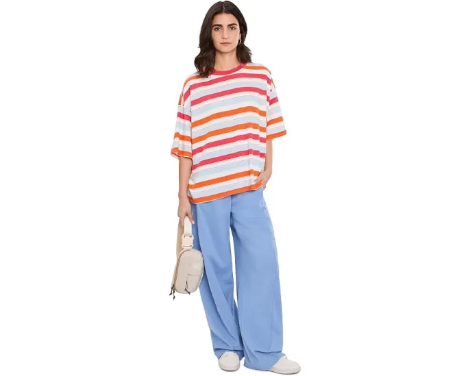 Футболка FP Movement Stripe Tackle Tee с полосками и контрастным воротником