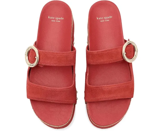 Сандалии Halo Platform Footbed с пряжкой на танкетке от Kate Spade New York
