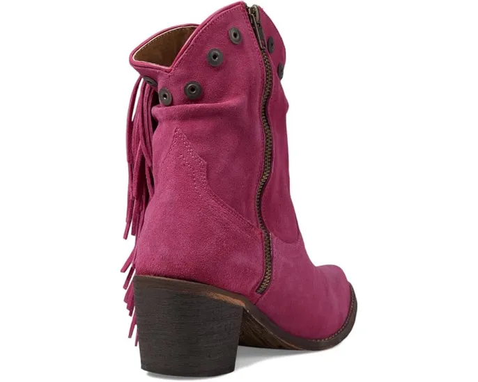 Сапоги Corral Boots Q0302 с бахромой и замшевыми заклепками на молнии