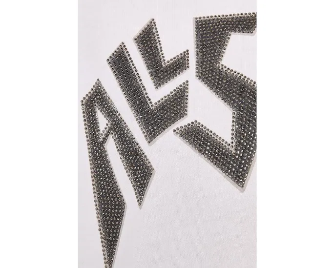 Футболка AllSaints Zinc Bf с камнями стразами и свободным кроем