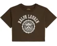 Детская боксовая футболка Polo Ralph Lauren Kids из хлопкового джерси с гербом