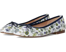 Слипоны French Sole Naomi из кожи с цветочным принтом и легкой стелькой EVA