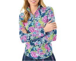 Топ Justine Half Zip UPF 50+ от Lilly Pulitzer с защитой от ультрафиолета