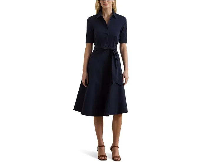 Платье-рубашка из хлопкового микса Petite от Lauren Ralph Lauren