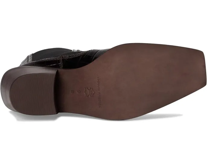 Ботинки Loeffler Randall Nat Midheel Western с квадратным носком и крокодиловым принтом