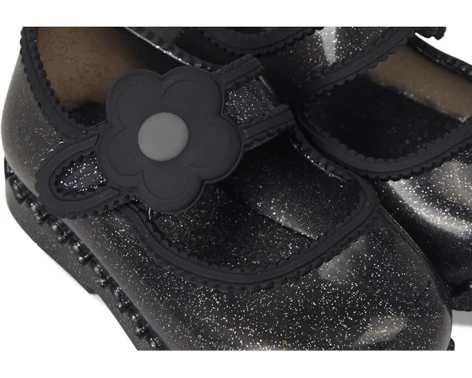 Балетки Hip Ballerina с аппликацией цветка и липучкой Mini Melissa