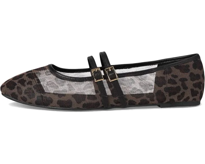 Балетки Kenneth Cole New York Mackenzie из леопардовой сетки с миндальным носком