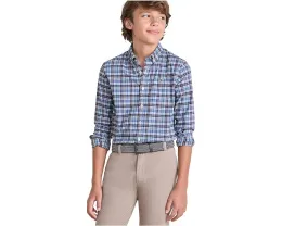 Клетчатая рубашка Vineyard Vines Kids Faraway Plaid из перформанс хлопка для малышей, детей младшего и старшего возраста