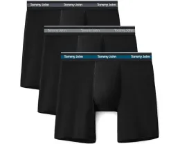 Tommy John Comfort Micro 6 дюймов (15.24 см) боксеры 3 шт с четырехсторонним растяжением