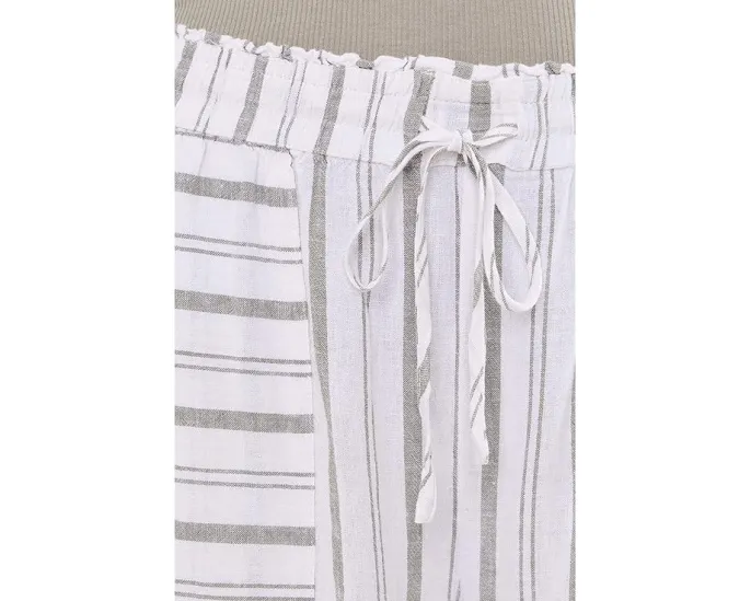 Широкие брюки Splendid Stella с отделкой из льна и эластичным поясом