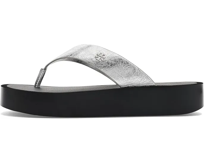 Кожаные шлепанцы Leather Platform Flip Flop от Tory Burch на платформе