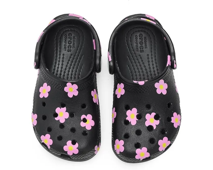 Классические кроксы Crocs Kids с узорами и графикой для детей