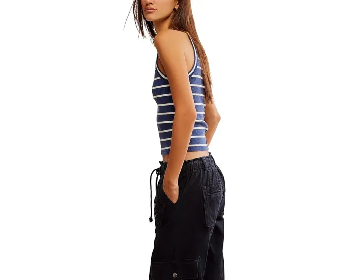 Топ Free People Mia в полоску с облегающим кроем