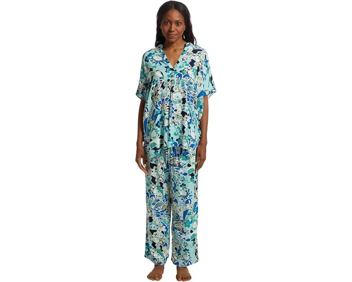 Пижама N by Natori Fusion Fans с коротким рукавом из шифона