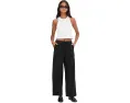 Stretch Poplin Wide Leg Pants