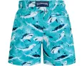 Детские плавки Vilebrequin Kids Requins Jihin с принтом акул и карманами