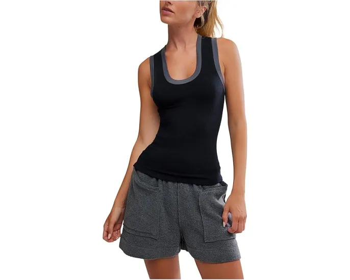 Майка Longer Days Tank от Free People с ребристой структурой