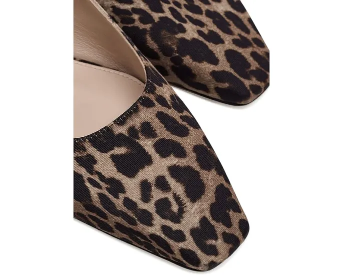 Босоножки Stassi Slingback Stuart Weitzman с леопардовым принтом на каблуке