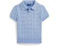 Детский свитер поло Polo Ralph Lauren Kids с жаккардовым узором и короткими рукавами