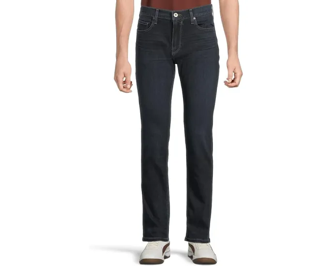 Джинсы Paige Lennox Transcend Slim Fit в оттенке Dade с премиум стрейчем и потертостями