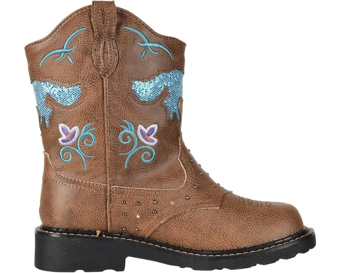 Детские сапожки Roper Kids Horse Flowers с вышивкой и шипами
