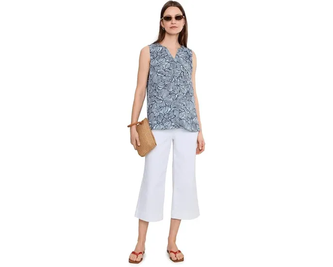 Блузка NYDJ Sleeveless Pintuck с цветочным принтом