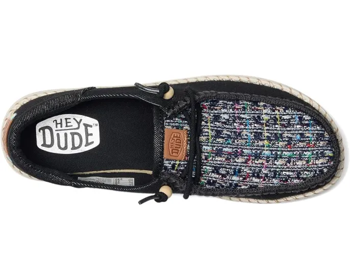 Hey Dude Wendy Funk Crafted Tweed слипоны с технологией Flex & Fold