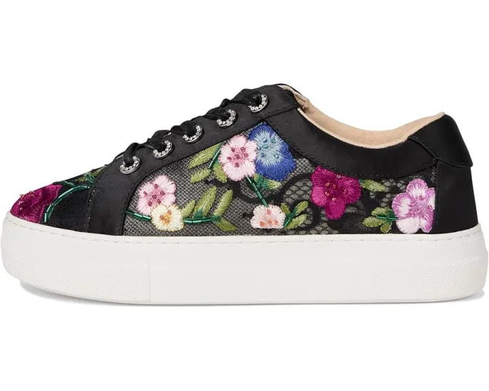 Кроссовки Jayla с вышивкой цветов на платформе