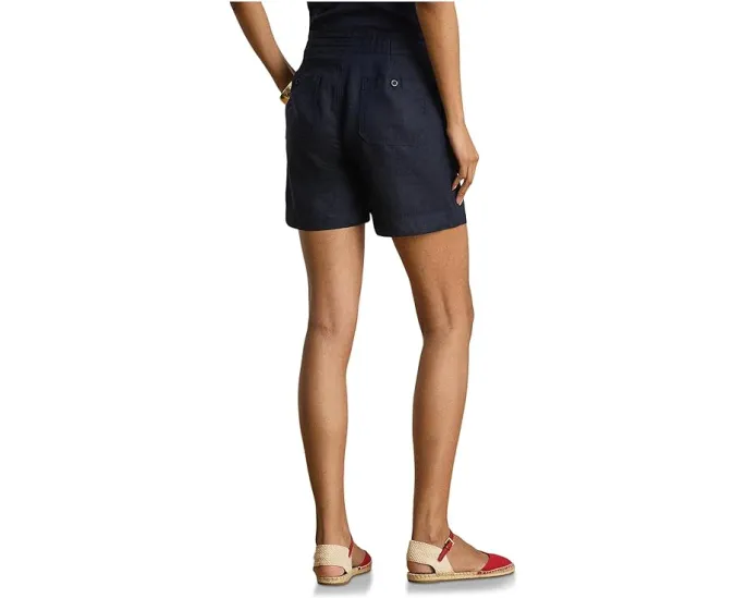 Шорты Linen Wide-Leg Drawcord из льна с кулиской Lauren Ralph Lauren