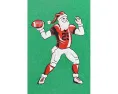 Футболка ChalkTalk SPORTS Football Touchdown Santa с коротким рукавом