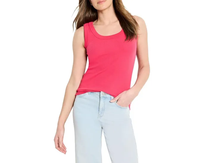 Топ Nic+Zoe Petite Perfect Knit Rib Scoop Tank с V-образным вырезом