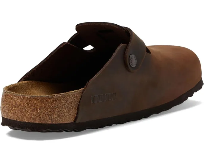 Биркенштоки Boston Soft Footbed из промасленной кожи с регулируемым ремешком