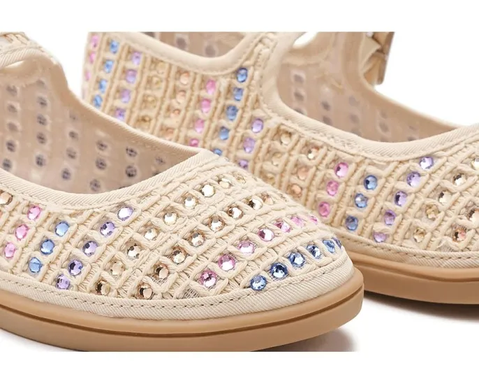 Балетки Steve Madden Kids Roree с ремешком Mary Jane и стразами