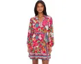 Короткое платье Short Printed Rayon с поясом на завязках от Adrianna Papell