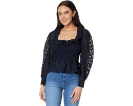 Блуза en saison Bowie с квадратным вырезом и пышными рукавами из органзы