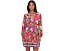Короткое платье Short Printed Rayon с поясом на завязках от Adrianna Papell