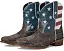 Ботинки Roper American Flag Shorty из состаренной кожи с дизайном флага