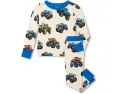 Пижамный комплект из бамбука с длинным рукавом и эластичным поясом Hatley Kids