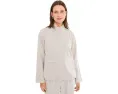 Белая куртка-бомбер Eileen Fisher на молнии из льна и органического хлопка