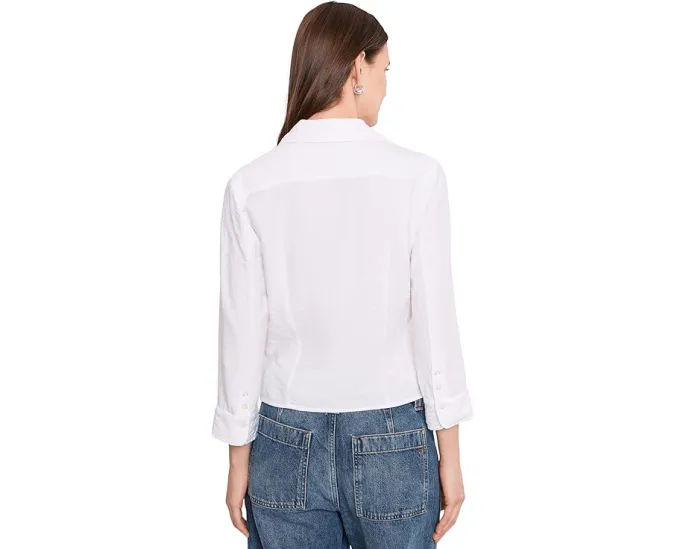 Рубашка NIC+ZOE Iconic Tie Front с запахом и накладными карманами