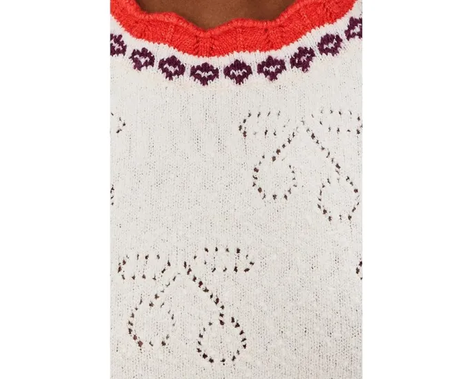 Облегающий кардиган Tilly Free People с ажурной вязкой и длинными рукавами